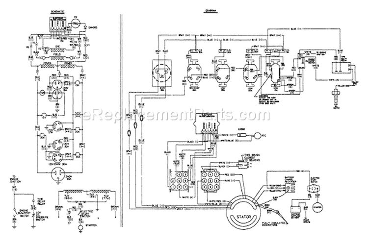 Page D Diagram and Parts List for 5565-2  Briggs and Stratton Generator
